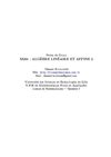 M201 : Algèbre linéaire et affine 2