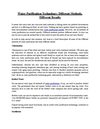 Water Purification Technology: Different Methods, Different Results