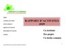 rapport activité 2009