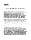 Choose Best Quality AC Alternator