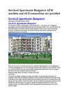 Serviced Apartments Bangalore ATM Machine and Wi-fi Connections Are Provided