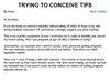 TRYING TO CONCEIVE TIPS