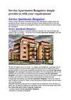 Serviced Apartments Bangalore Simply Provide Us With Your Requirements
