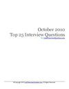 Top 25 Job Interview Questions for October 2010