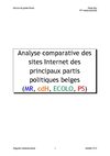 Analyse comparative des sites Internet des principaux partis politiques belges