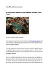 Live Poker Tournaments: An Overview of Making It From Beginner to Expert Poker Player
