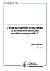 L'Etat palestinien en question
