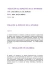 violacion al derecho de la intimidad