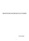 Monotones humeurs d'automne - Xavier BORDES (2010)