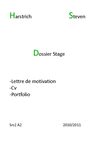 Dossier stage de steven harstrich(cv+lettre de motivation+portfolio+tickets)