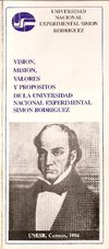 Visión, misión, valores y propósitos de la Unesr