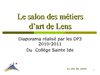 visite du salon des métiers d'art à Lens par les DP3 du Collège Sainte Ide