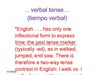 verbal tense