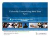Cultural-Customizing-Web-Sites-Part-II