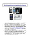 Revolution in Mobile Web Application Development