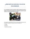 PRESENTACIÓN DEL PLAN DE 