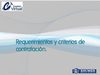 Requerimientos y criterios de contratación