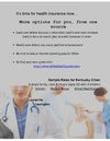  It’s time for health insurance now… More options for you, from one source