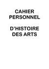 Cahier Personnel Histoire des Arts