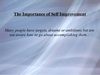 The Importance of Self Improvement