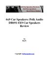 6x9 Car Speakers: Polk Audio DB691 6X9 Car Speakers Review