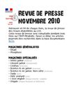 CDI : revue de presse (novembre 2010)
