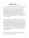 What is Offered in a Website Design Package?