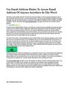 Use Email Address Finder To Access Email Address Of Anyone Anywhere In The World