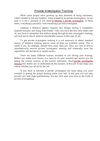 Private Investigator Training