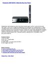 Panasonic DMP-BD50K 1080p Blu-Ray Disc Player