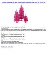 3-Piece Sparkling Hot Pink Tinsel Artificial Christmas Tree Set - 12, 18 & 24