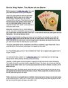 Online Play Poker: The Rules of the Game
