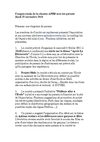 Compte-rendu réunion des parents 25 Novembre 2010