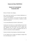 Discours de Rémy Pointereau du 13 décembre 2010