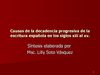 Causas de la decadencia progresiva de la escritura 