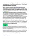 International Email Address Finder – Get Email Addresses Within Seconds