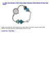 Mon Ami Women's 23516 Glass Bead Collection White Mother-Of-Pearl Dial Watch
