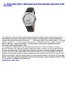 Bulova Men's 96A111 Mechanical Hand-Wind Automatic Strap Silver White Dial Watch
