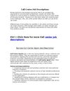 Call Center Job Descriptions