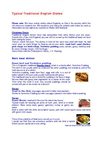 Main English dishes