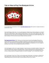 Tips on How to Play Free Blackjack Online
