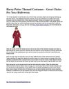 Harry Potter Themed Costumes – Great Choice For Your Halloween