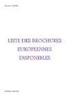Catalogue de brochures européennes - 2009