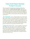 Home Credit Repair Business - 5 Steps to Success