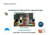 Conditions de l'efficacité des apprentissages par Bruno SUCHAUT