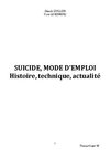Suicide, mode d'emploi - histoire, technique, actualité