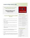 Equity Research Training