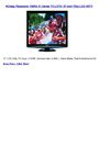 TV Deals Panasonic VIERA X1 Series TC-L37X1 37-Inch 720p LCD HDTV sylvania 20 inch lcd tv-sylvania 37 lcd tv...