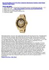 Invicta Men's 0113 Pro Diver Collection Mechanical Skeleton Gold-Plated Stainless Steel Watch