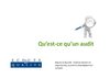 Qu'est-ce qu'un audit ?